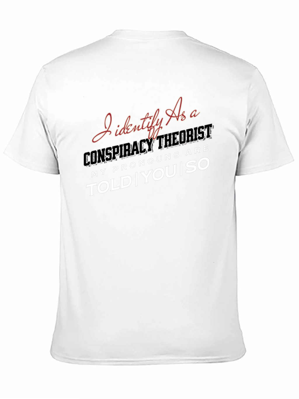 Conspiracy Theorist Pronoun T-Shirt
