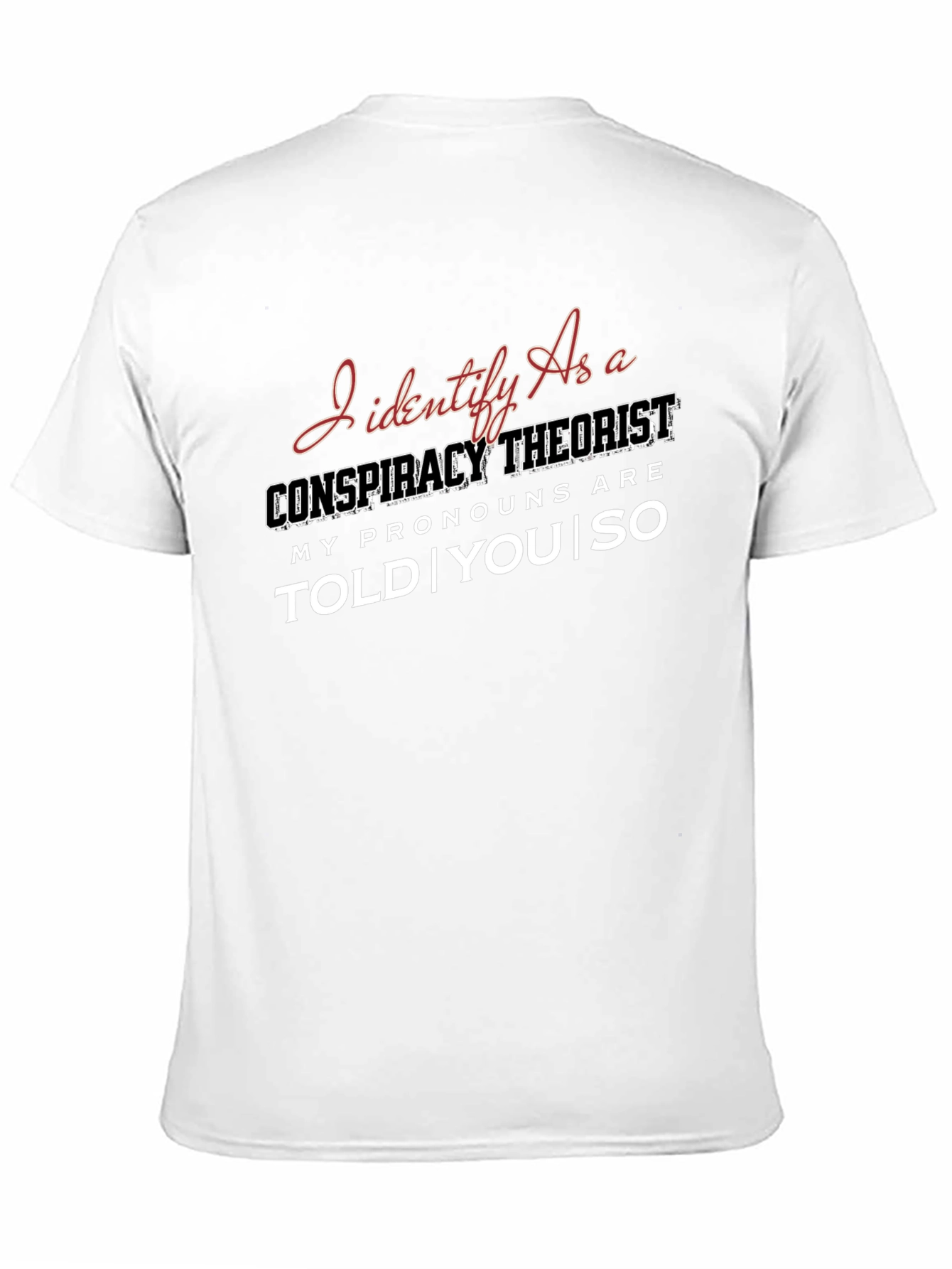Conspiracy Theorist Pronoun T-Shirt