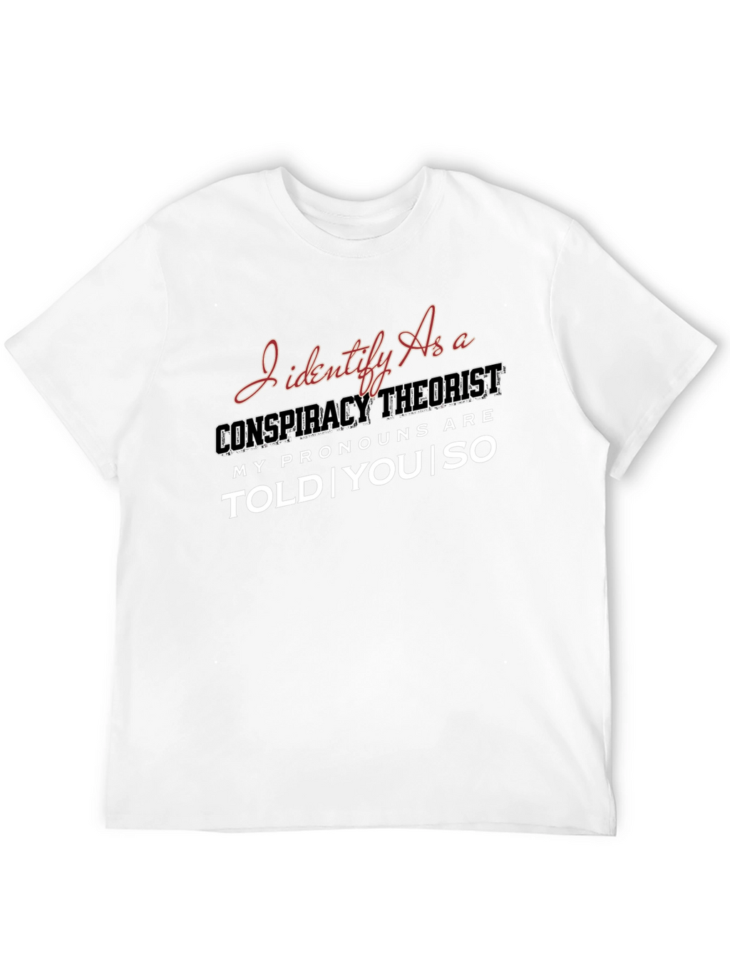 Conspiracy Theorist Pronoun T-Shirt