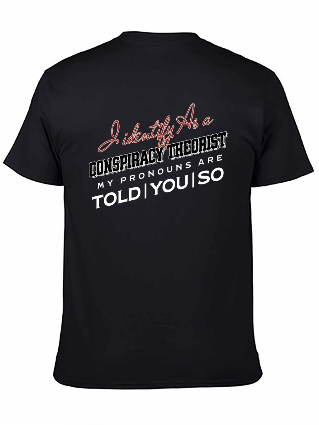 Conspiracy Theorist Pronoun T-Shirt
