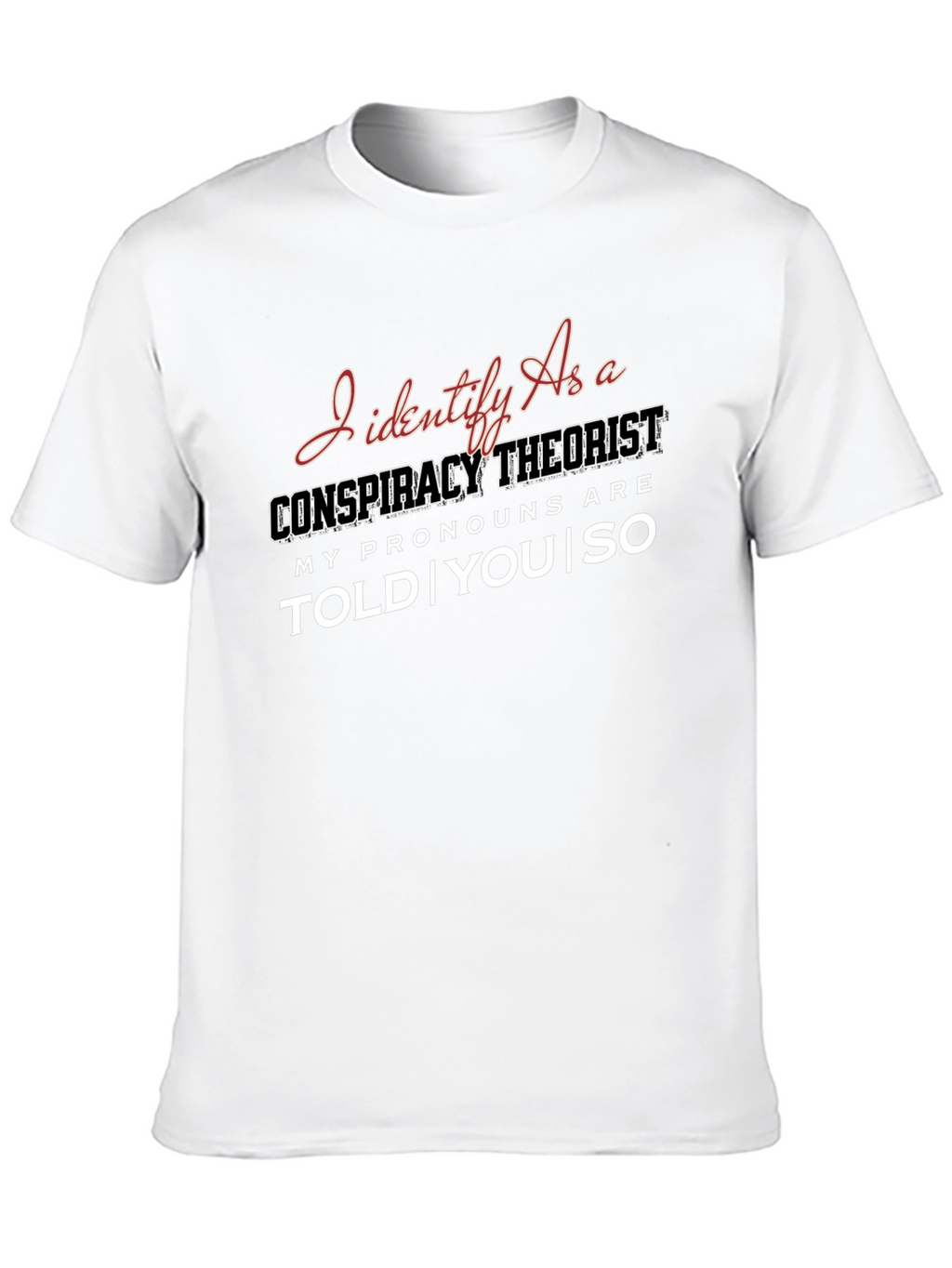 Conspiracy Theorist Pronoun T-Shirt