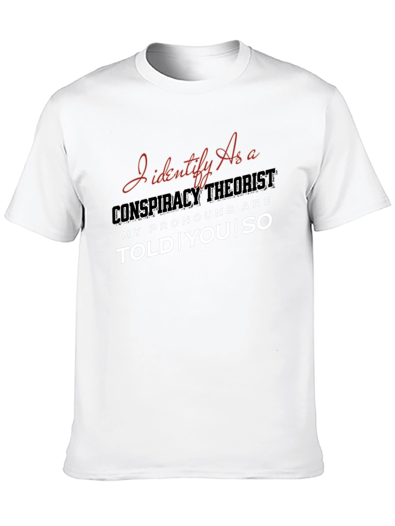 Conspiracy Theorist Pronoun T-Shirt