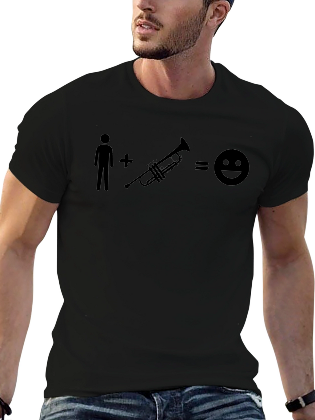 Trumpet Player Happy T-Shirt