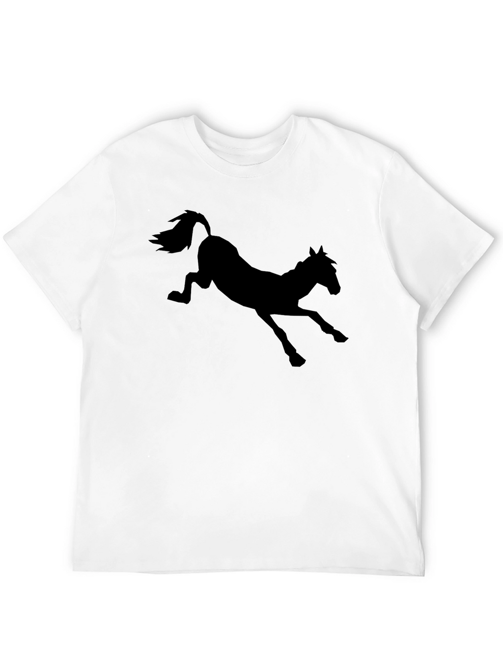 Mens Black T-Shirt with Horse Silhouette