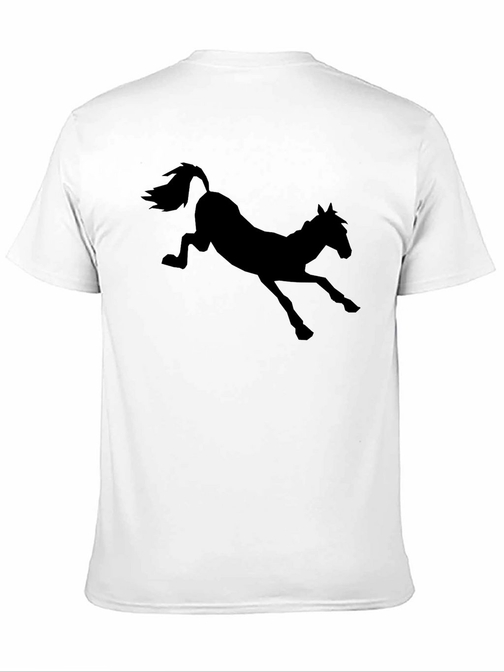 Mens Black T-Shirt with Horse Silhouette