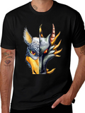 Griffin Dragon Split Face Graphic T-Shirt
