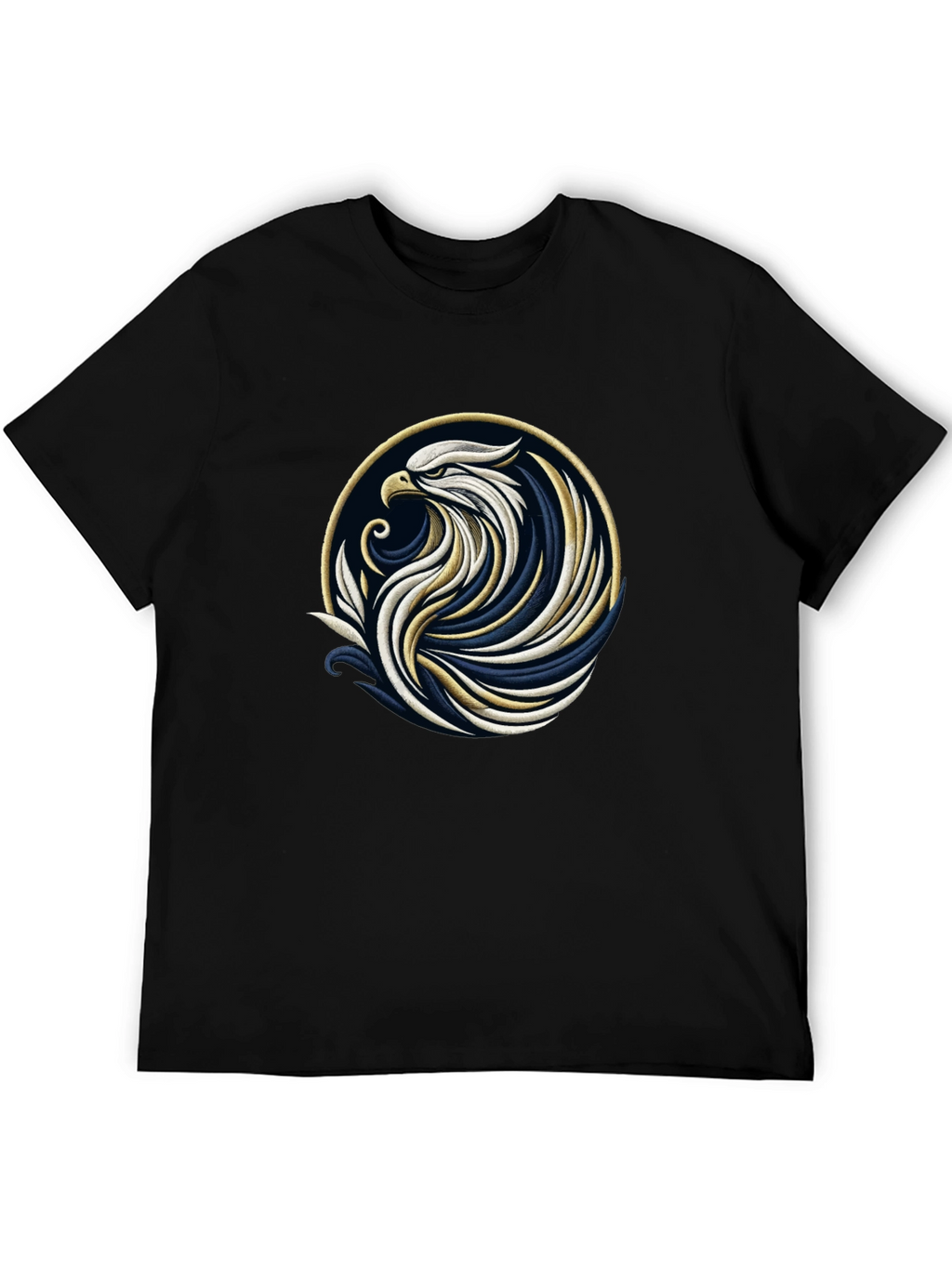 Black Eagle Graphic Tee - Stylish Bird Design