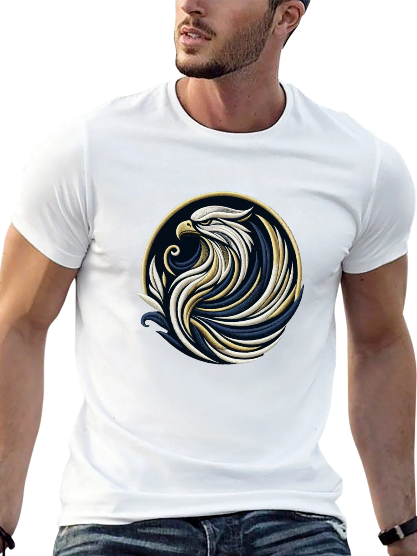 Black Eagle Graphic Tee - Stylish Bird Design
