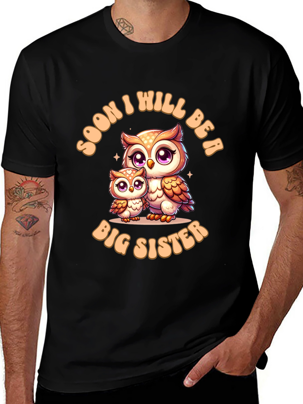 Soon I Will Be A Big Sister Owl T-Shirt