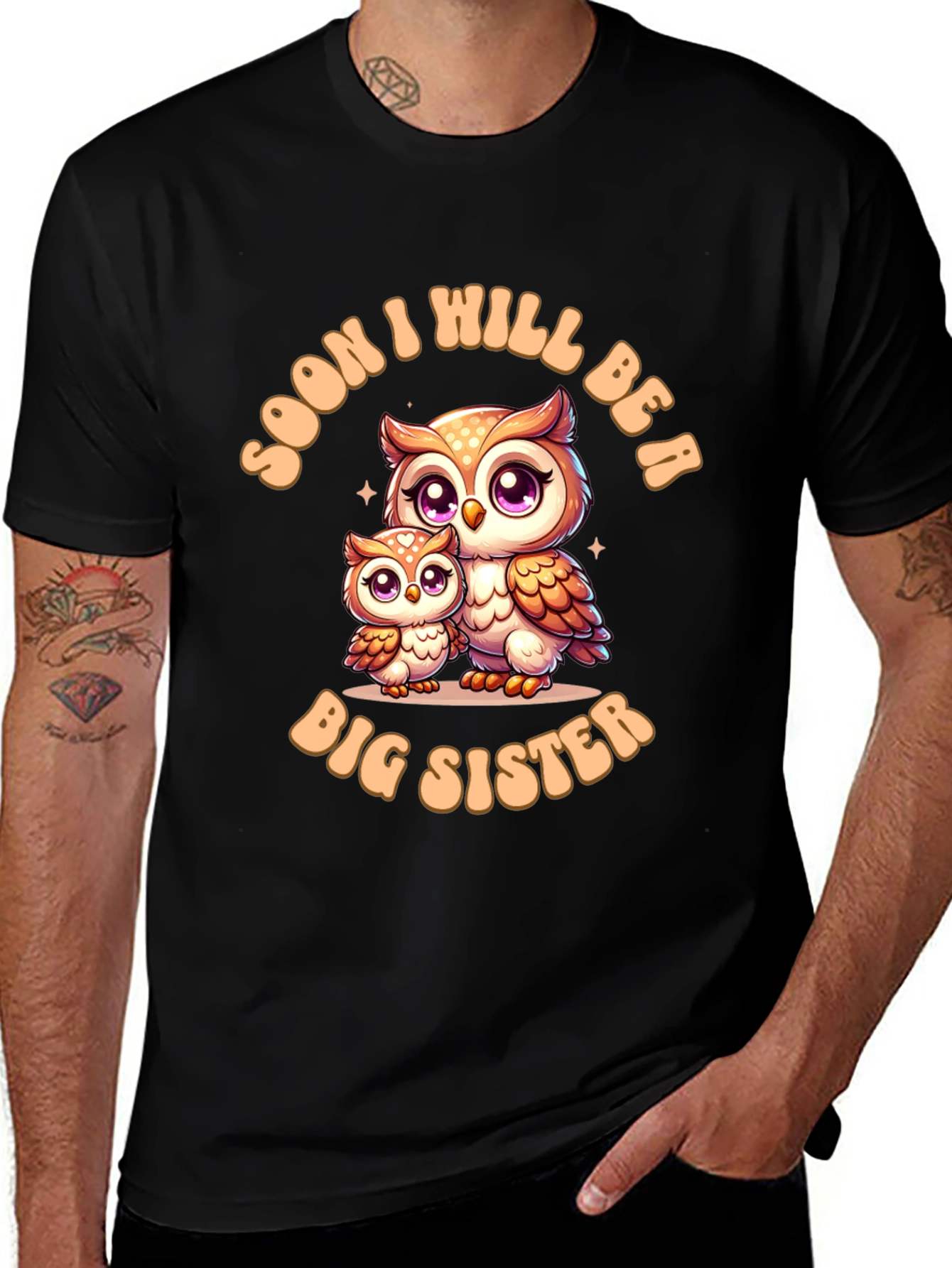 Soon I Will Be A Big Sister Owl T-Shirt