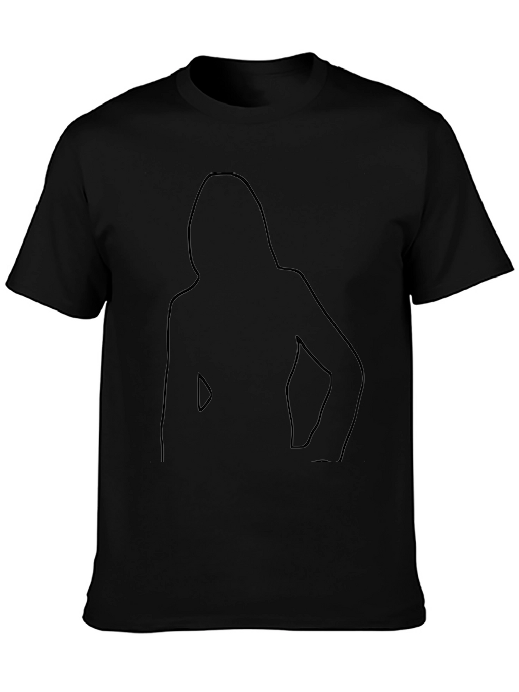 Black Silhouette Graphic Tee - Modern Casual Style