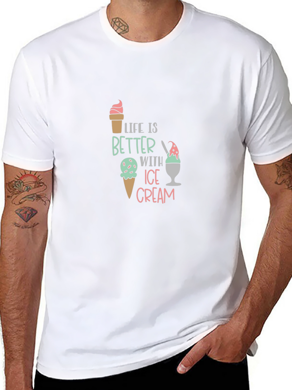 Life is Better With Ice Cream Graphic Tee