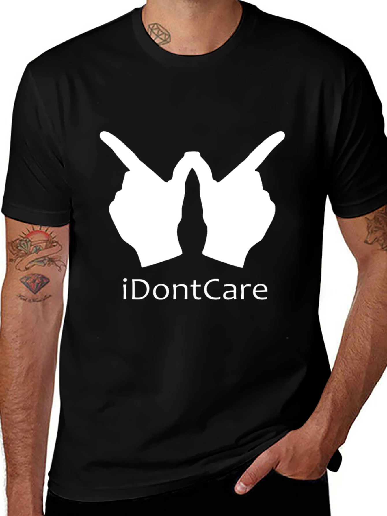 I Dont Care Gesture T-Shirt