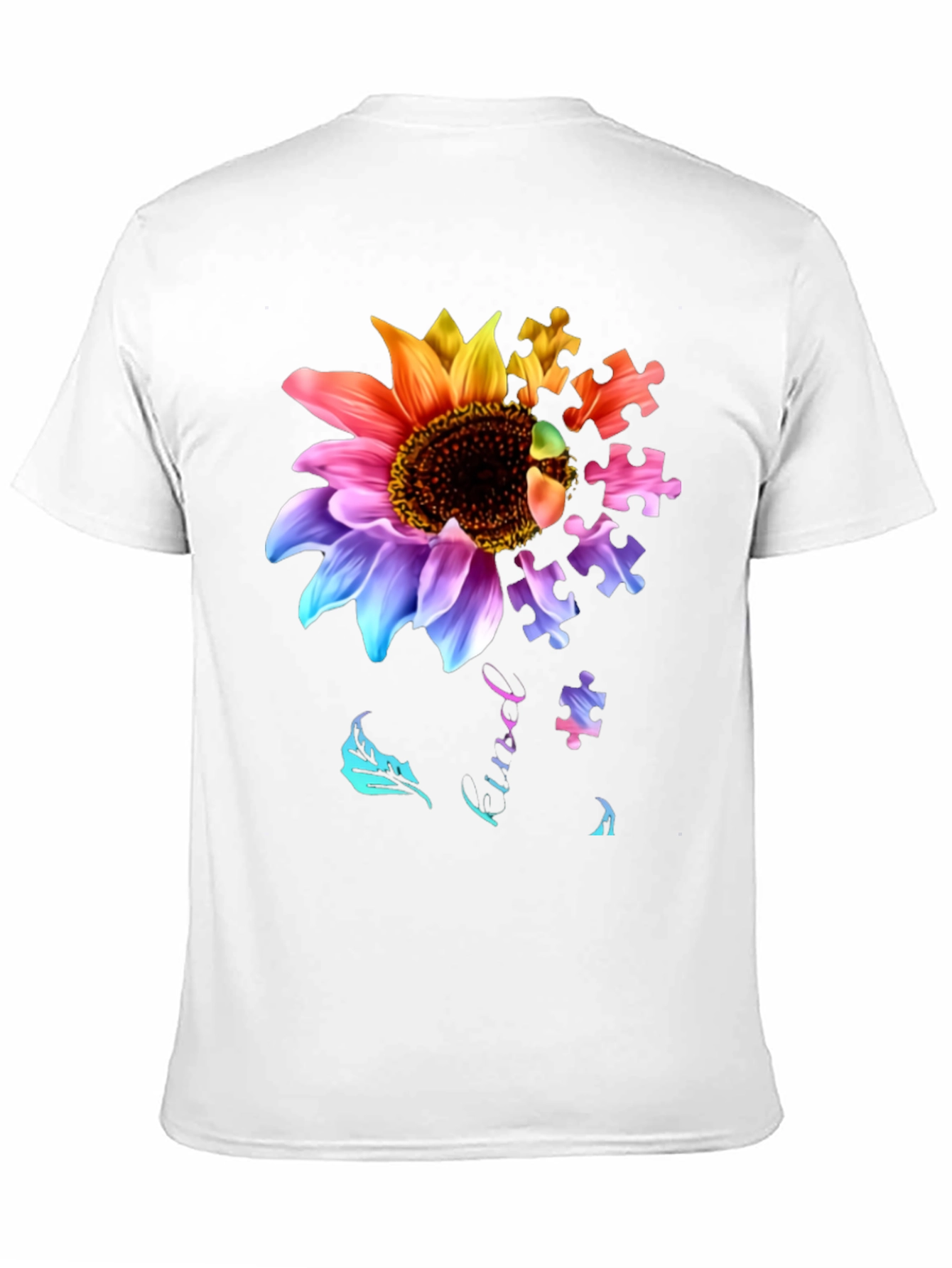 Sunflower Autism Puzzle Piece T-Shirt