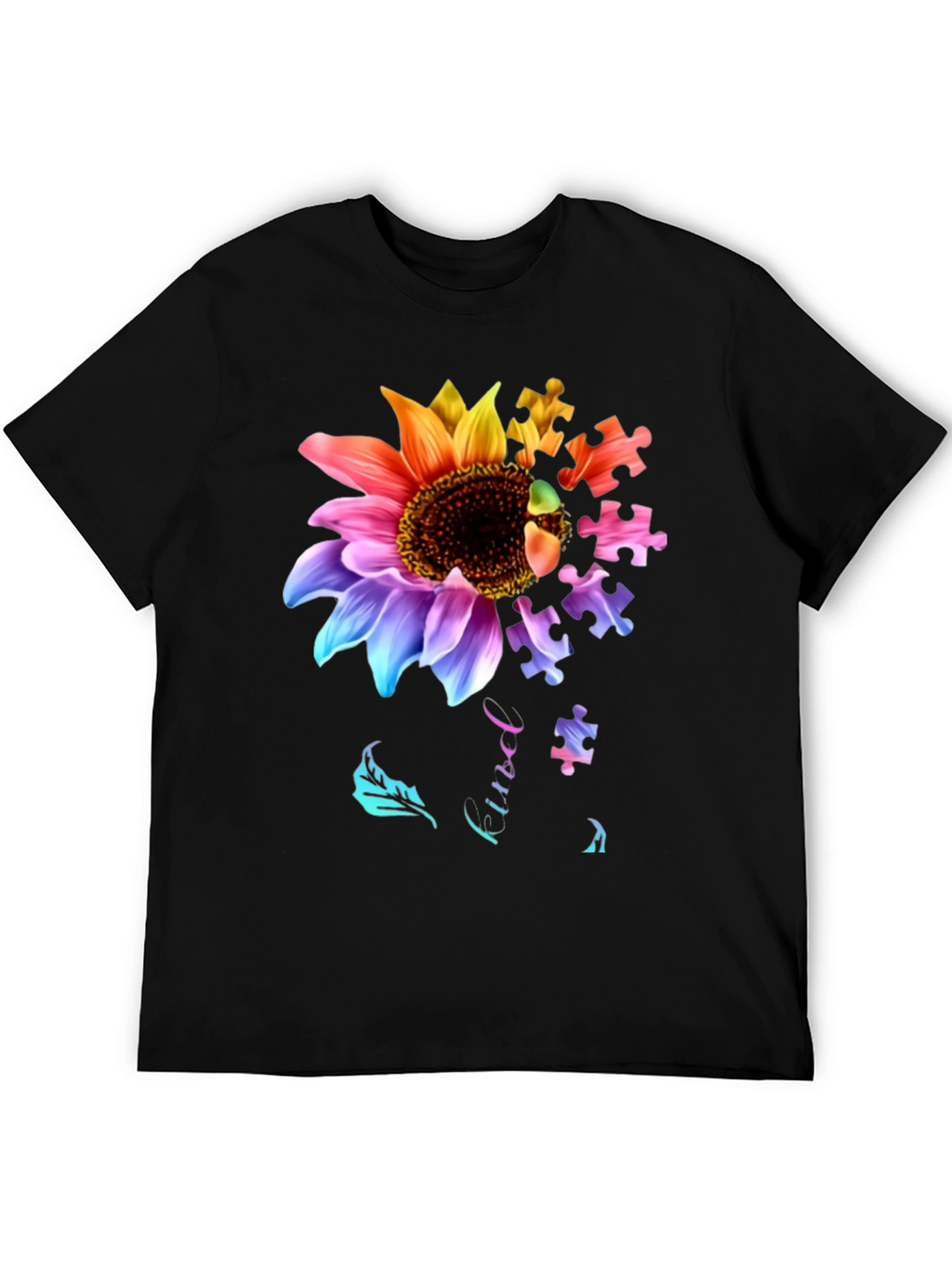 Sunflower Autism Puzzle Piece T-Shirt