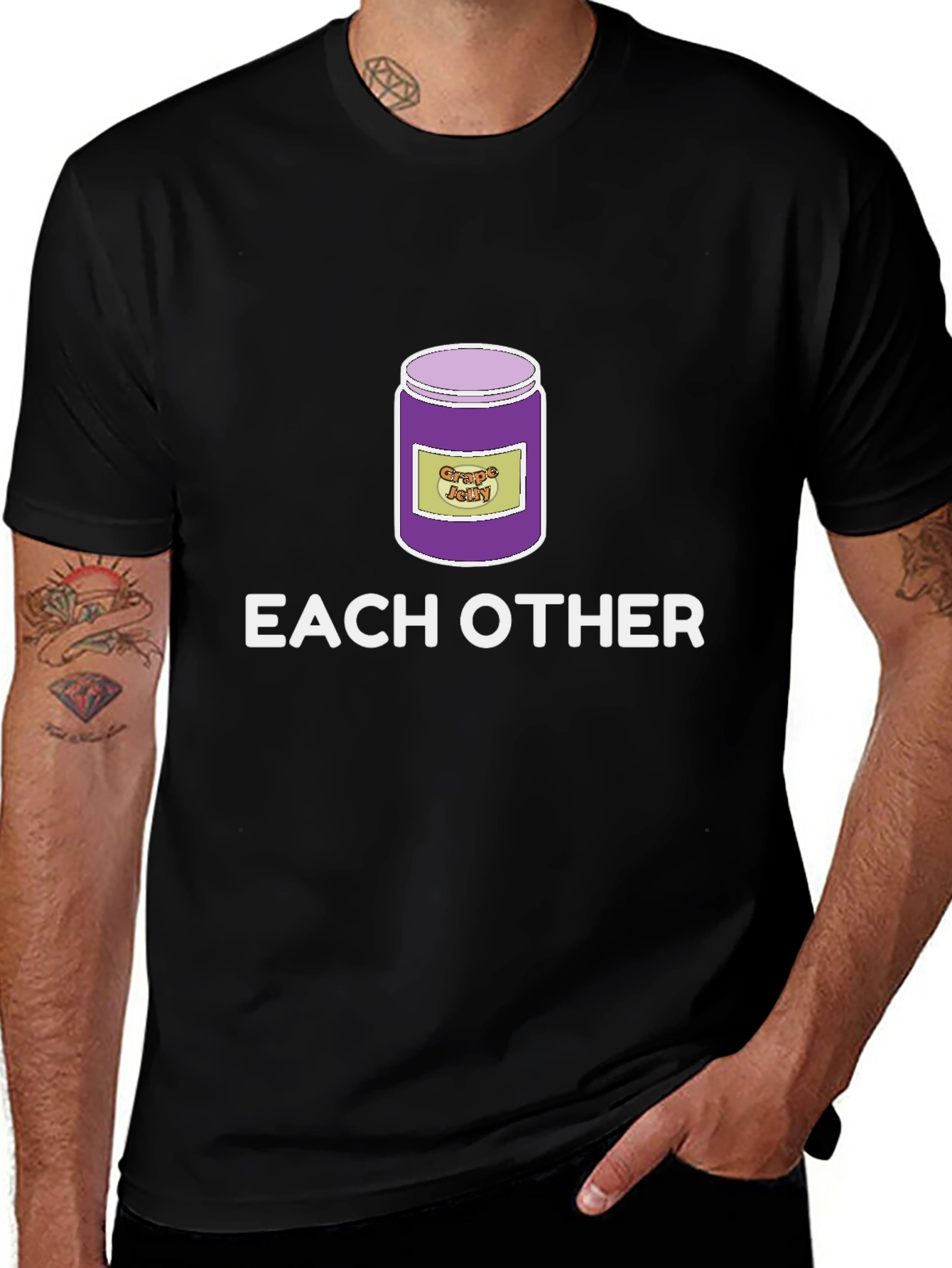 Funny Grape Jelly Pun T-Shirt - Each Other