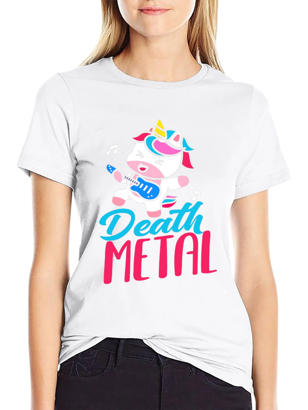 Death Metal Unicorn Graphic T-Shirt