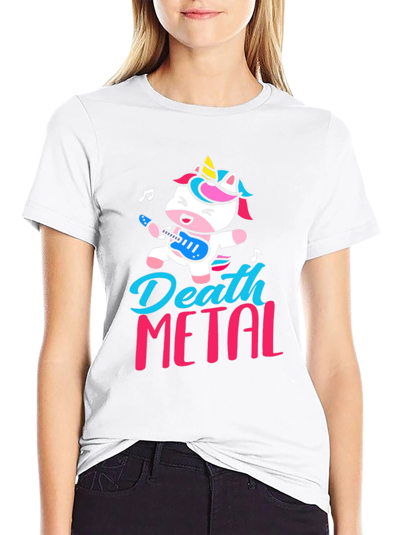 Death Metal Unicorn Graphic T-Shirt
