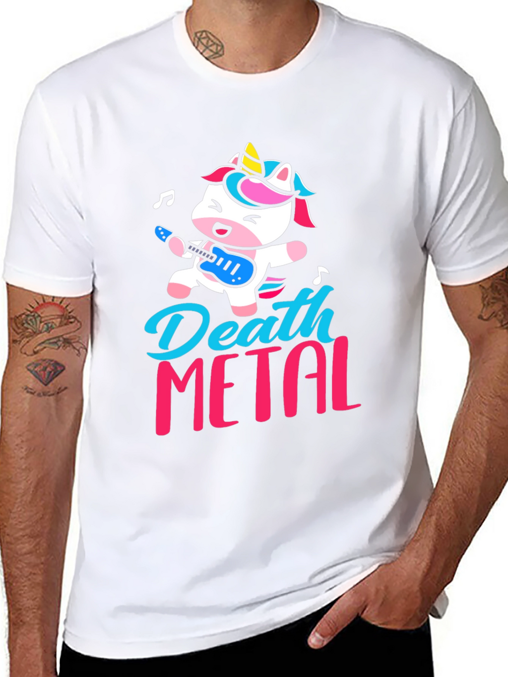 Death Metal Unicorn Graphic T-Shirt