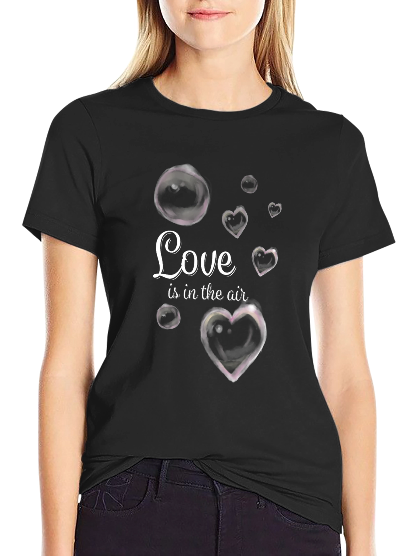 Love is in the Air T-Shirt - Romantic Heart Design