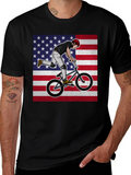 BMX Rider USA Flag Graphic Tee