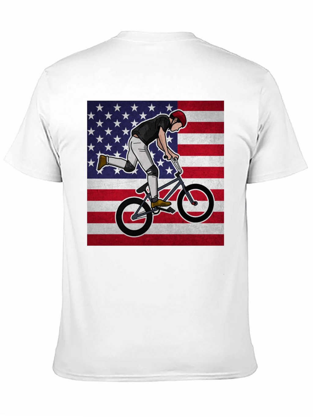 BMX Rider USA Flag Graphic Tee