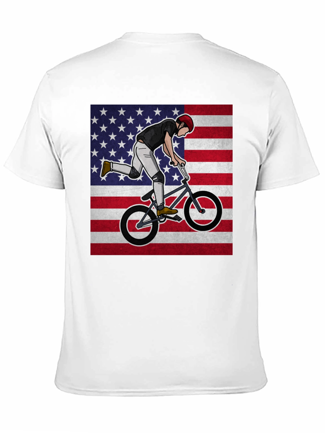 BMX Rider USA Flag Graphic Tee