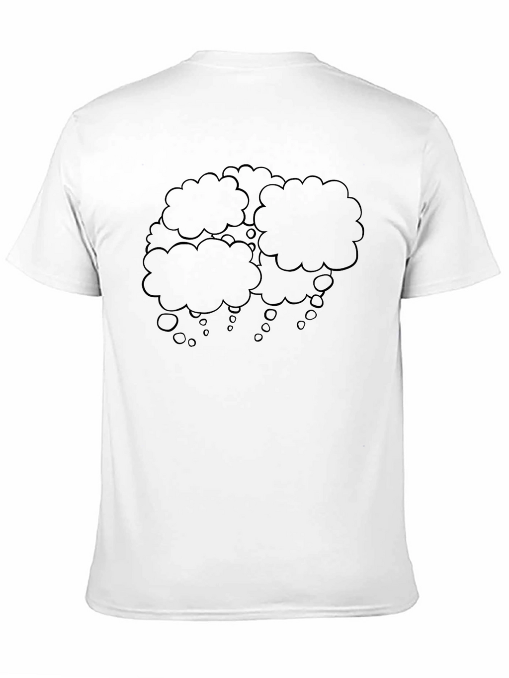Mens Black T-Shirt with Thought Bubble Design