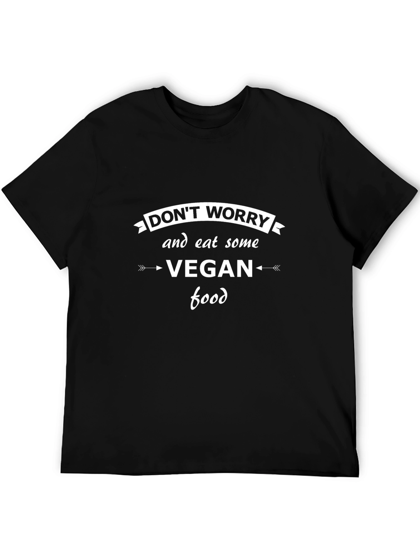 Vegan Food Graphic T-Shirt - Dont Worry Be Vegan