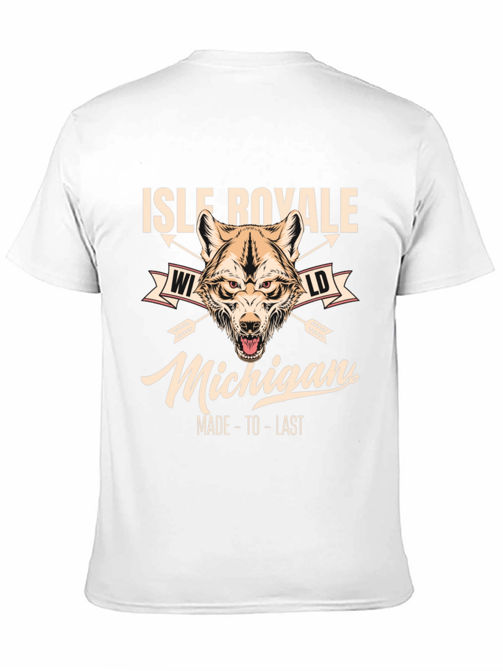 Isle Royale Michigan Wolf Graphic T-Shirt