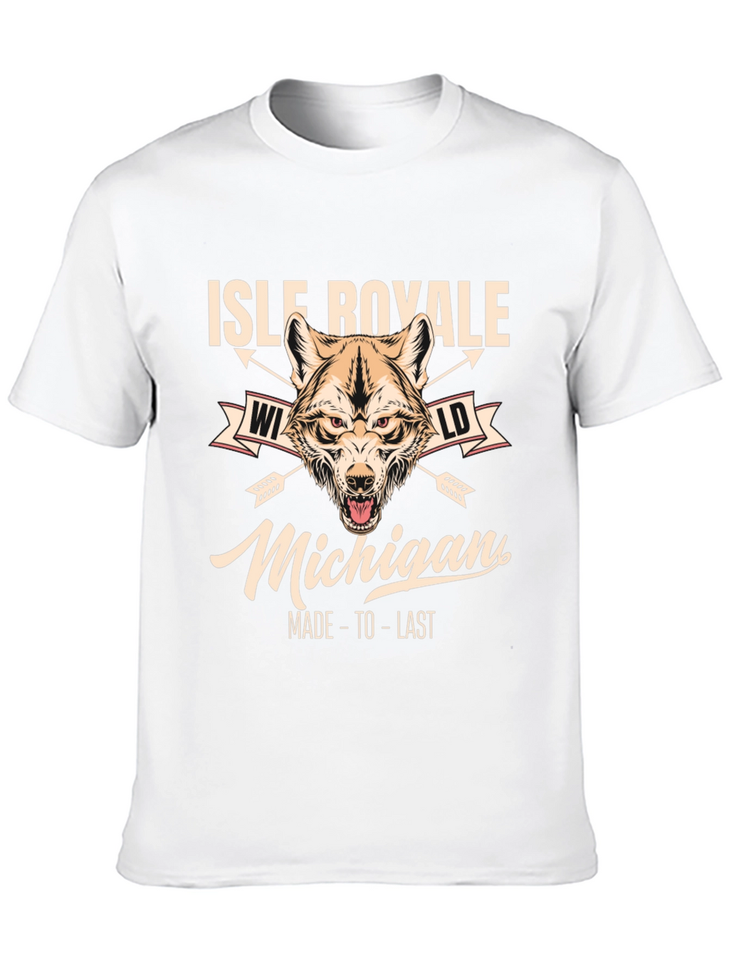 Isle Royale Michigan Wolf Graphic T-Shirt