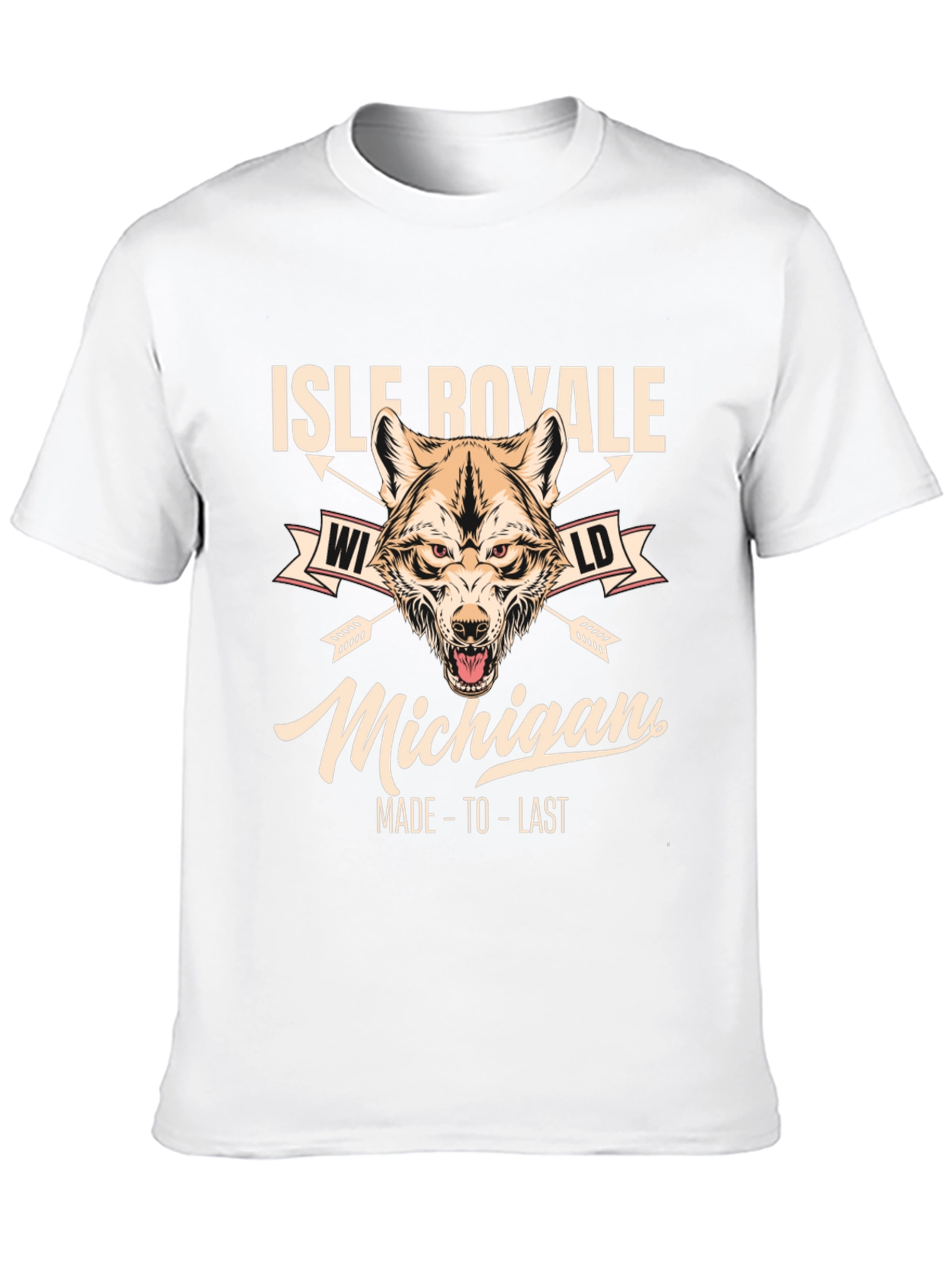 Isle Royale Michigan Wolf Graphic T-Shirt