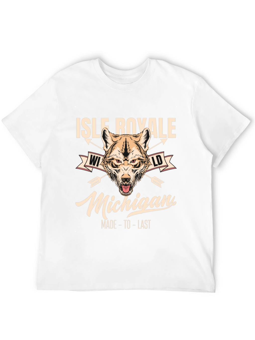 Isle Royale Michigan Wolf Graphic T-Shirt