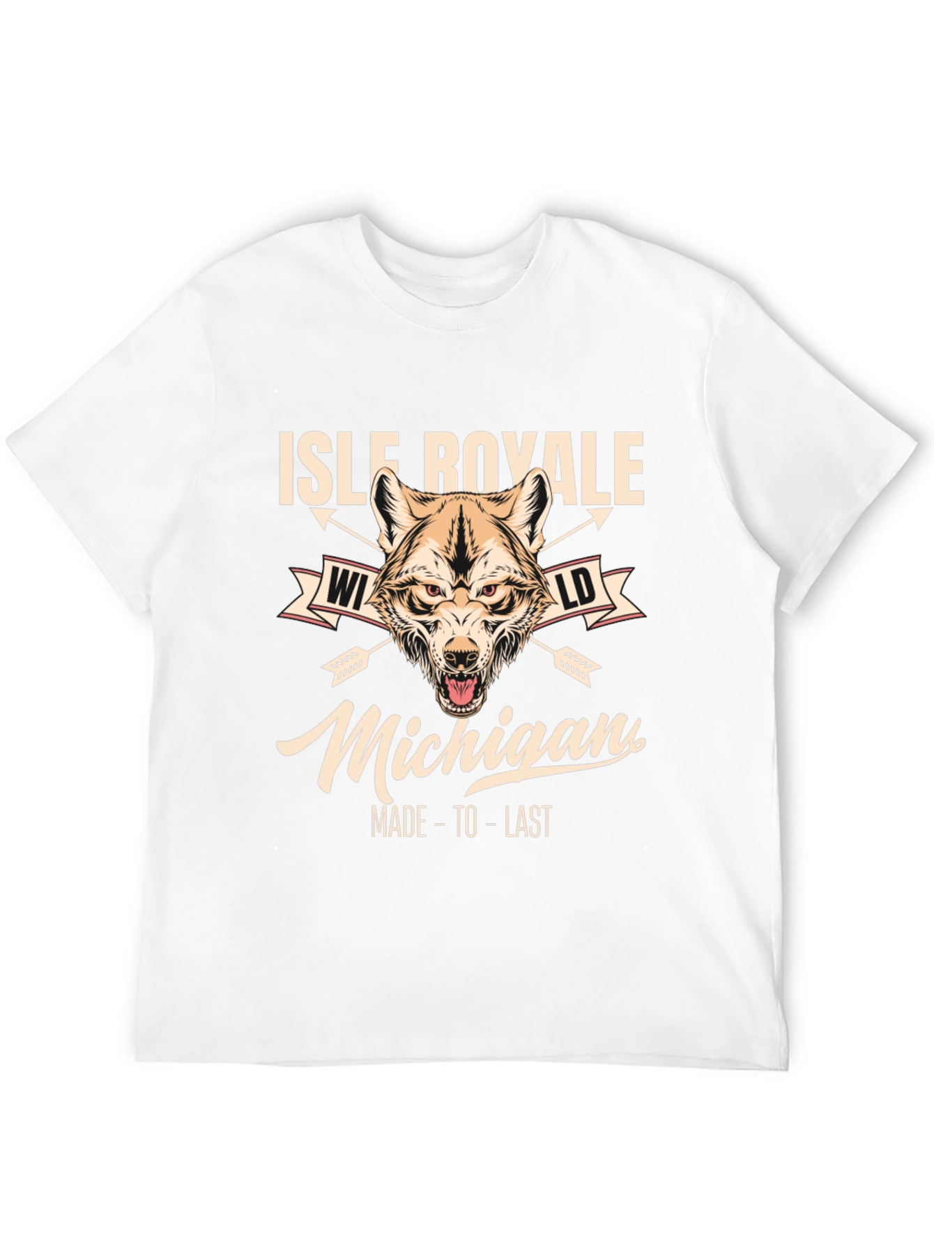 Isle Royale Michigan Wolf Graphic T-Shirt
