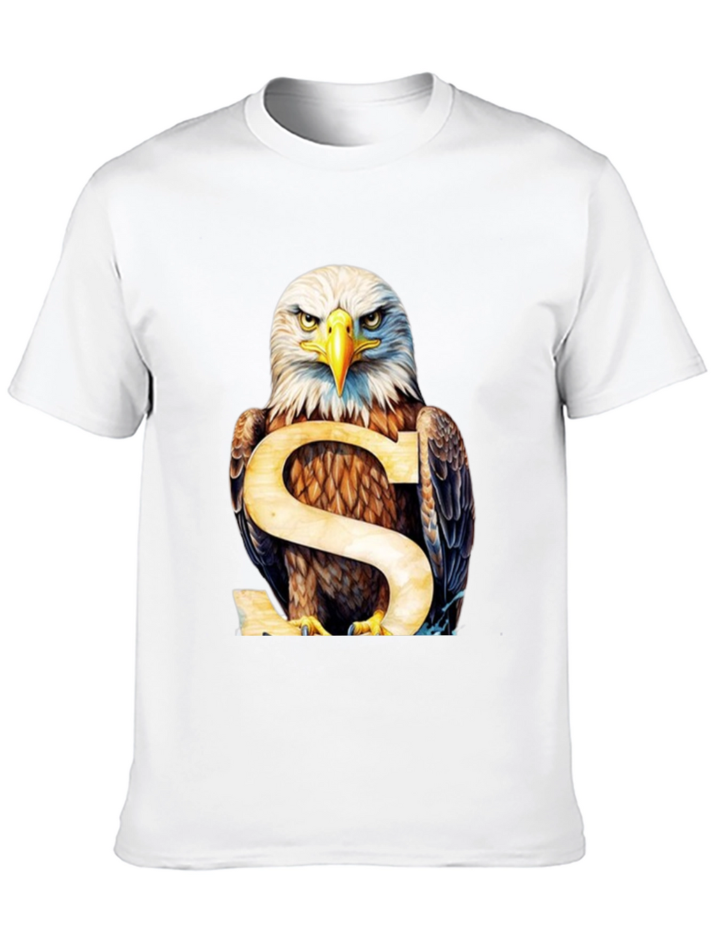 Eagle Graphic Print Mens Black T-Shirt