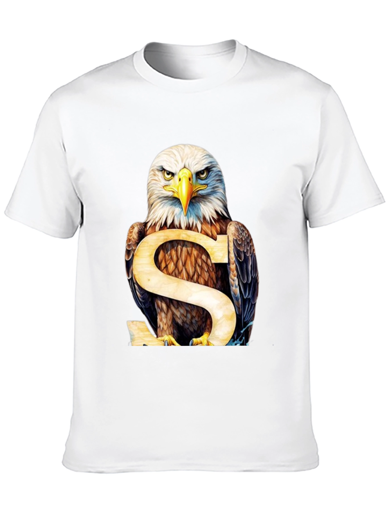 Eagle Graphic Print Mens Black T-Shirt