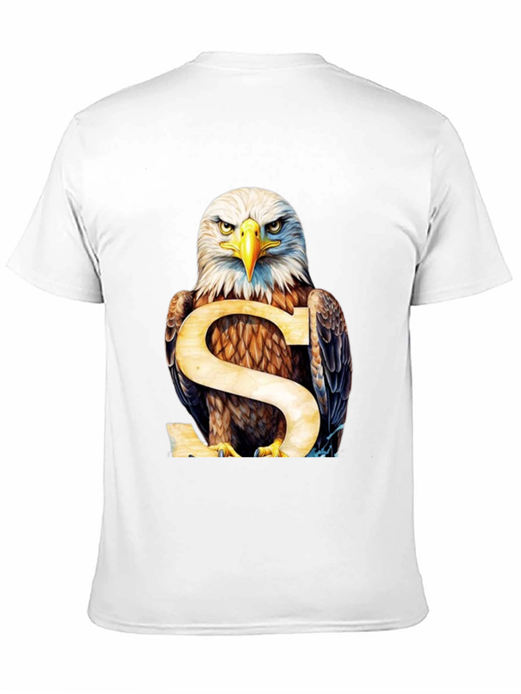 Eagle Graphic Print Mens Black T-Shirt