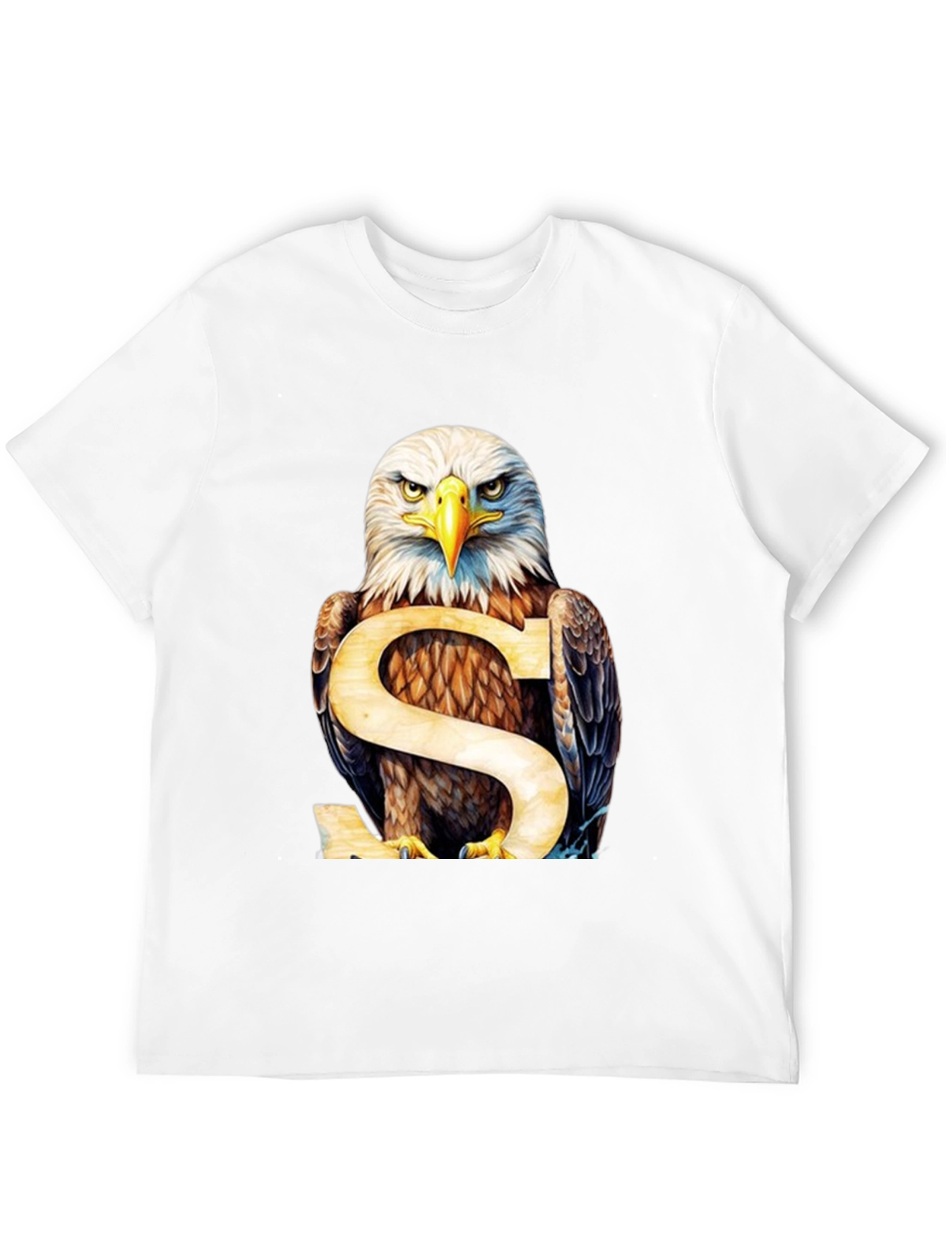 Eagle Graphic Print Mens Black T-Shirt