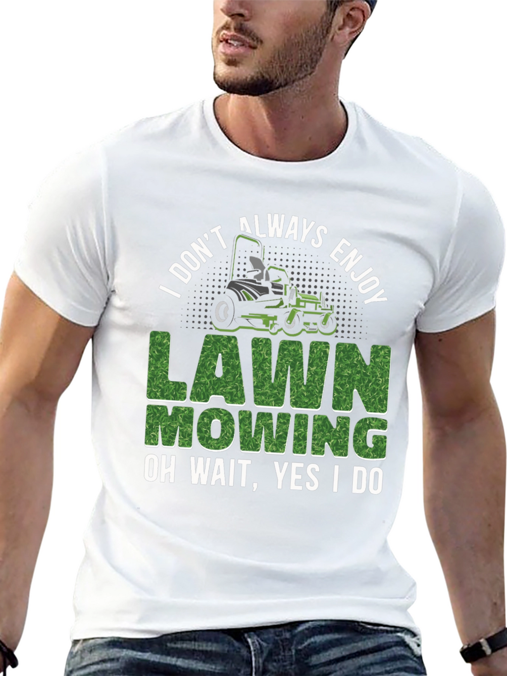Funny Lawn Mowing Graphic Tee - Gardener Gift