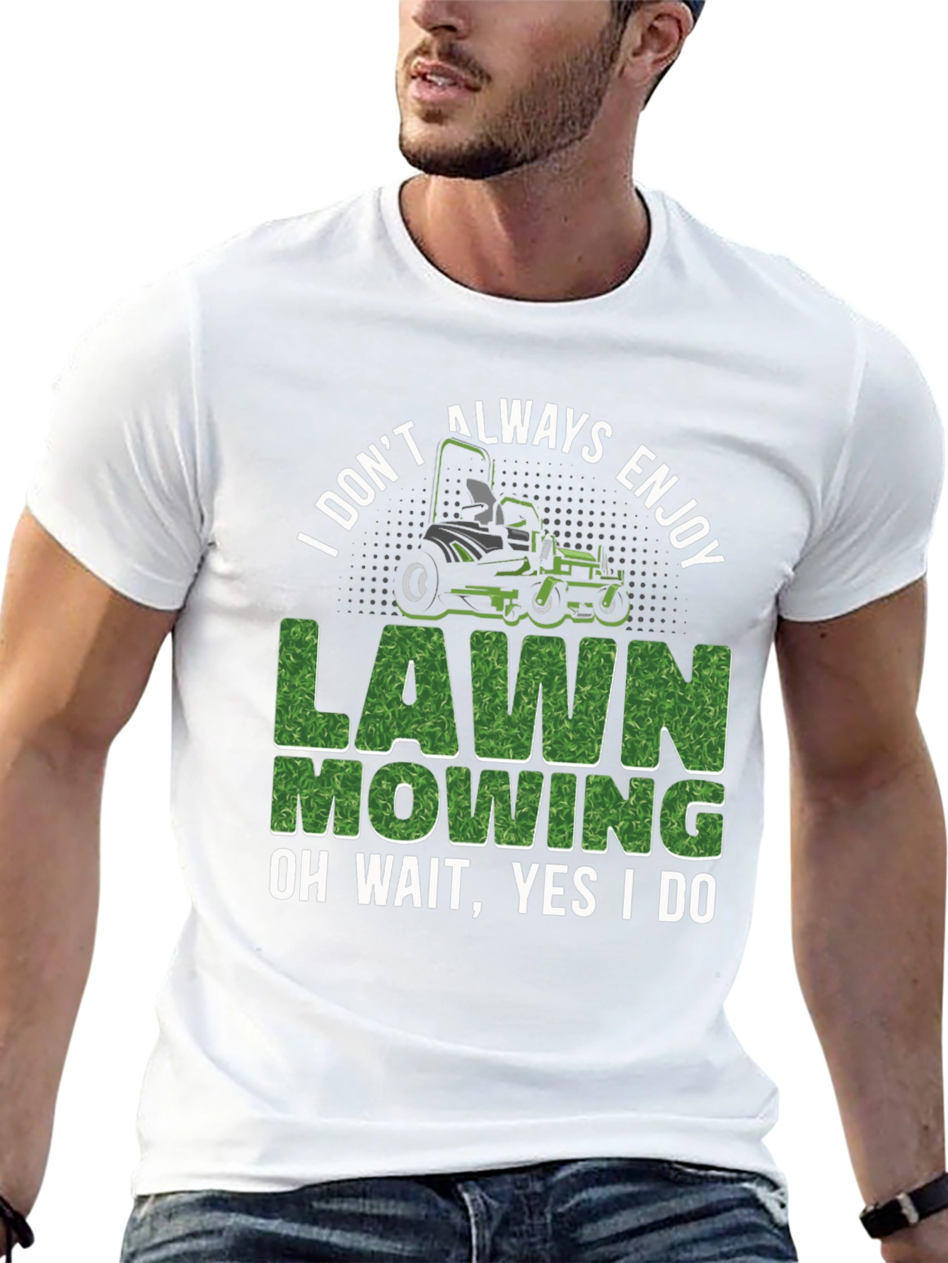 Funny Lawn Mowing Graphic Tee - Gardener Gift