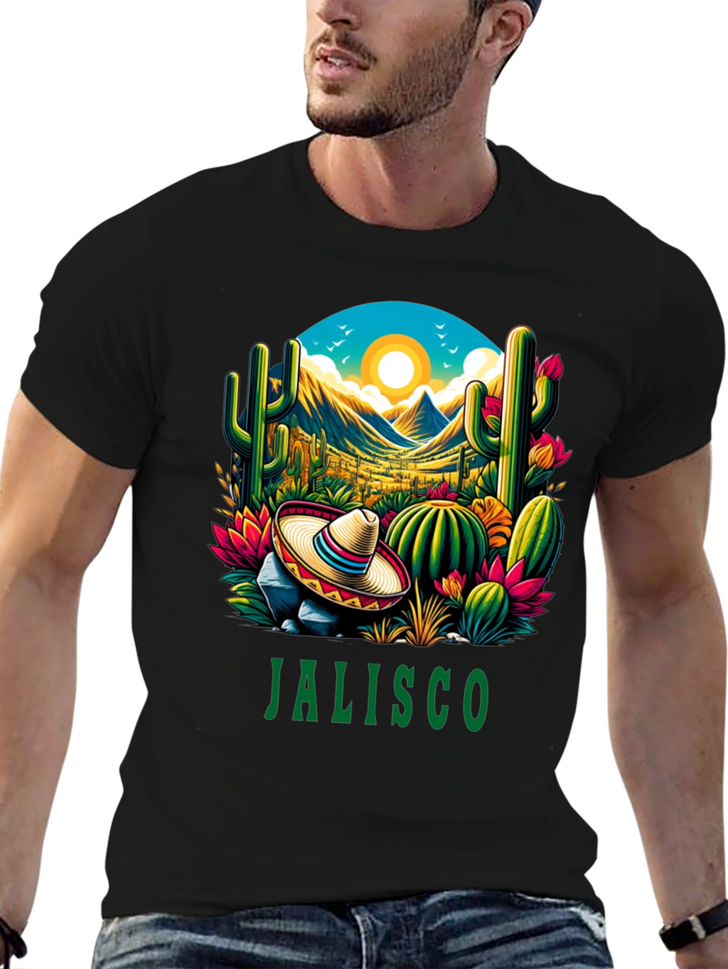 Jalisco T-Shirt - Desert Cactus Design