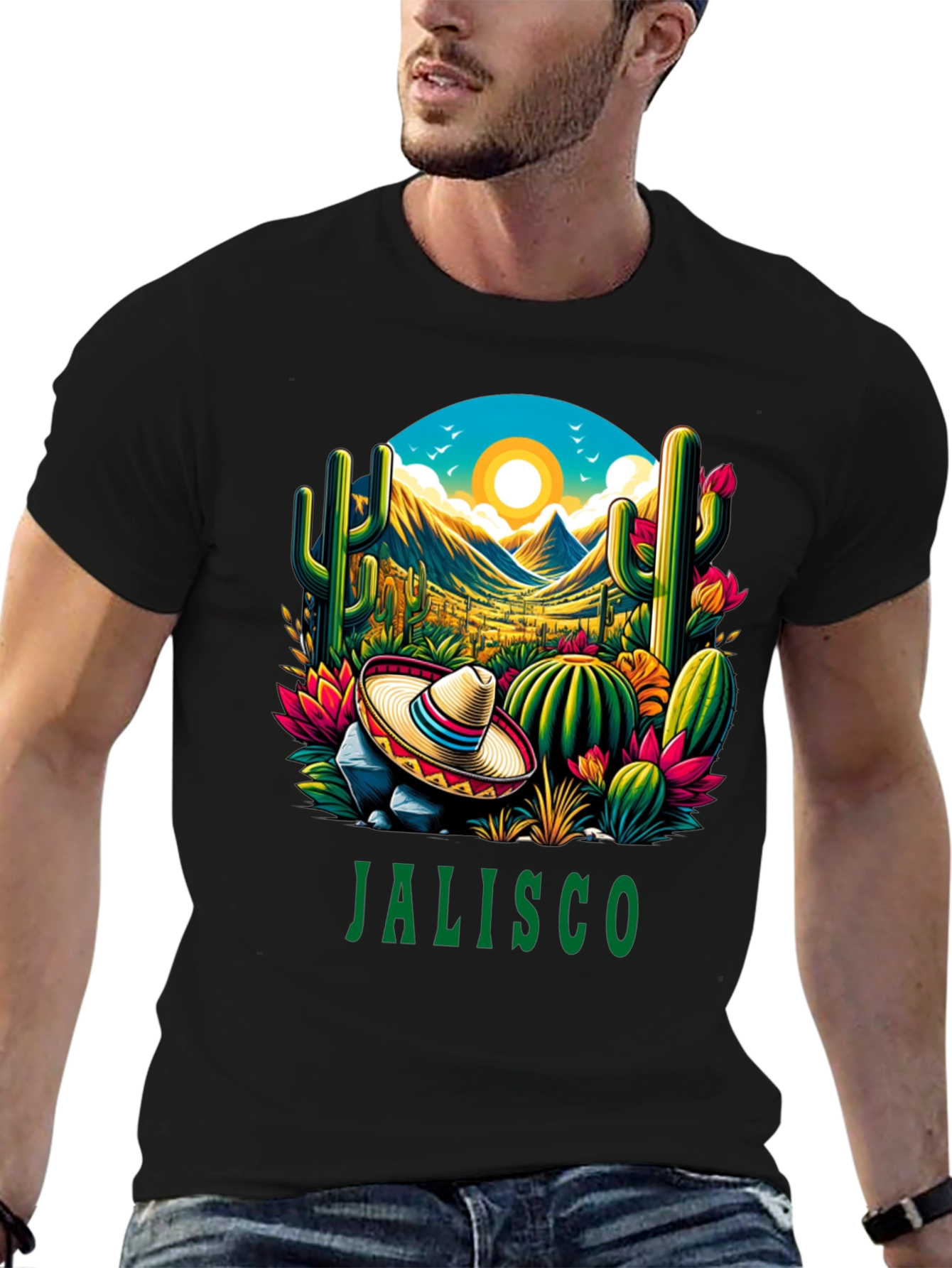 Jalisco T-Shirt - Desert Cactus Design