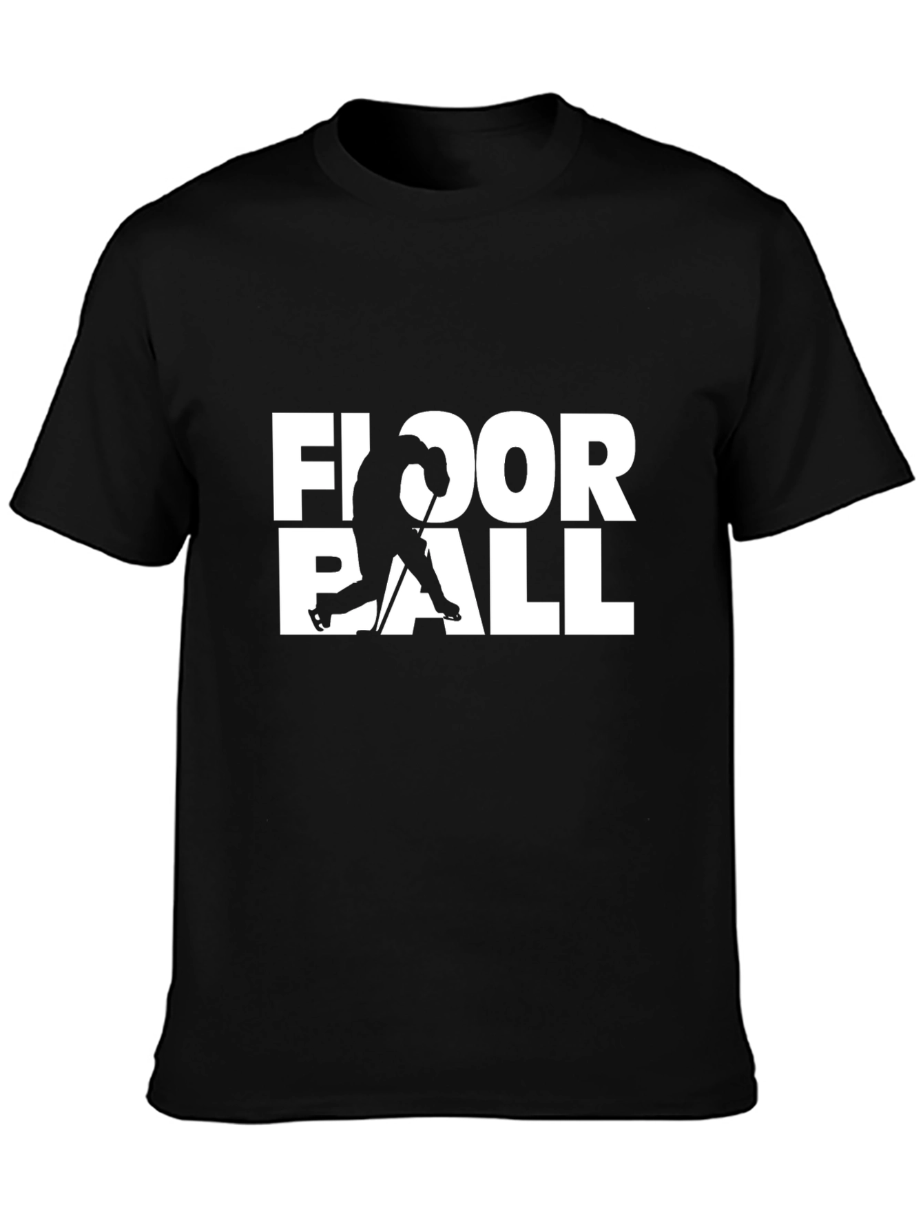 Floorball Graphic Tee - Black Short Sleeve