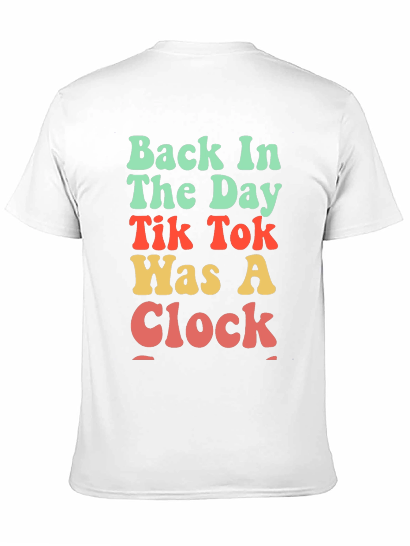 Retro TikTok Was A Clock Black T-Shirt