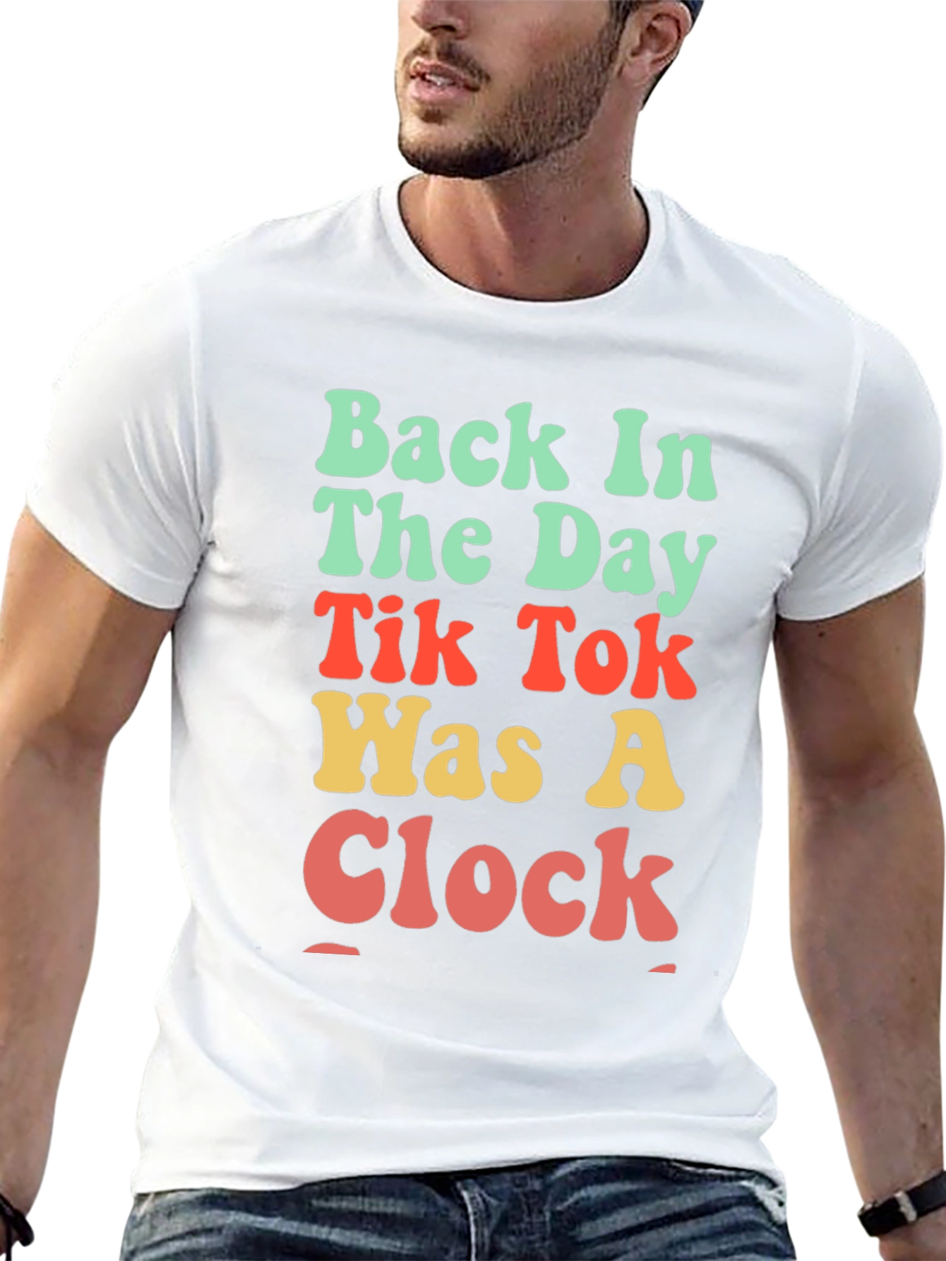 Retro TikTok Was A Clock Black T-Shirt