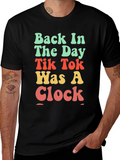 Retro TikTok Was A Clock Black T-Shirt