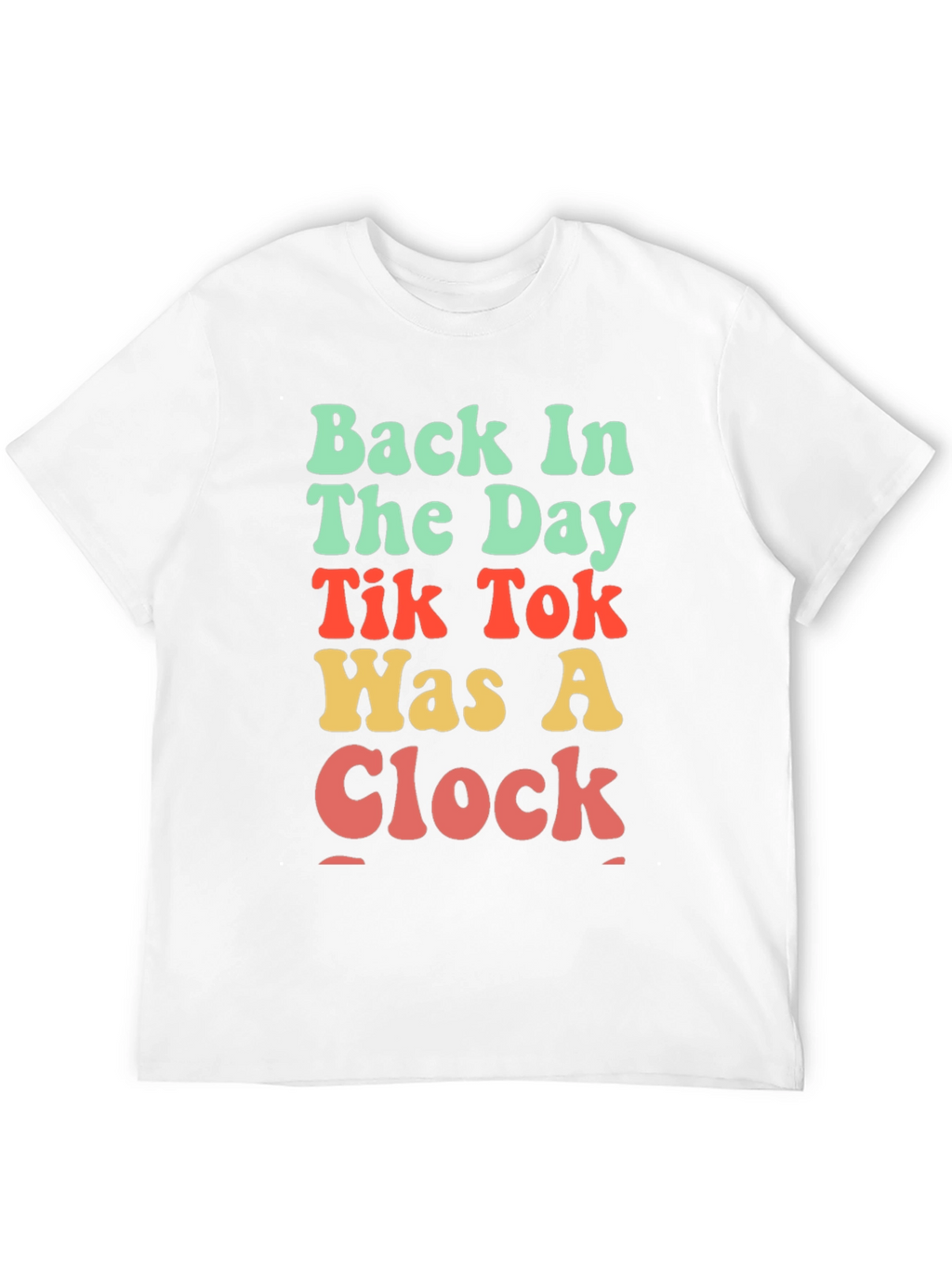 Retro TikTok Was A Clock Black T-Shirt