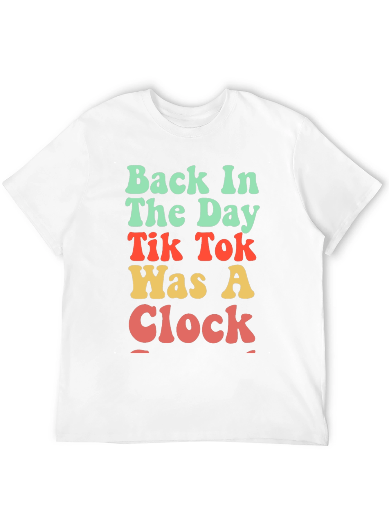 Retro TikTok Was A Clock Black T-Shirt