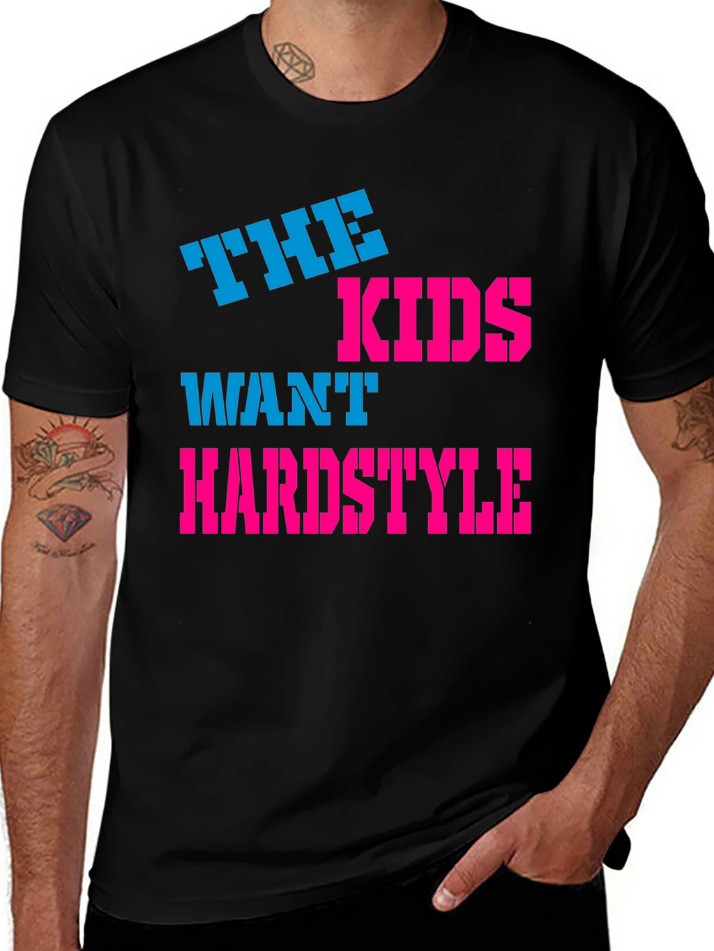 The Kids Want Hardstyle Black Graphic Tee
