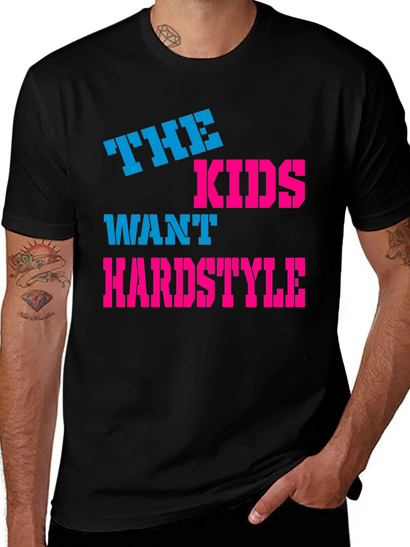 The Kids Want Hardstyle Black Graphic Tee